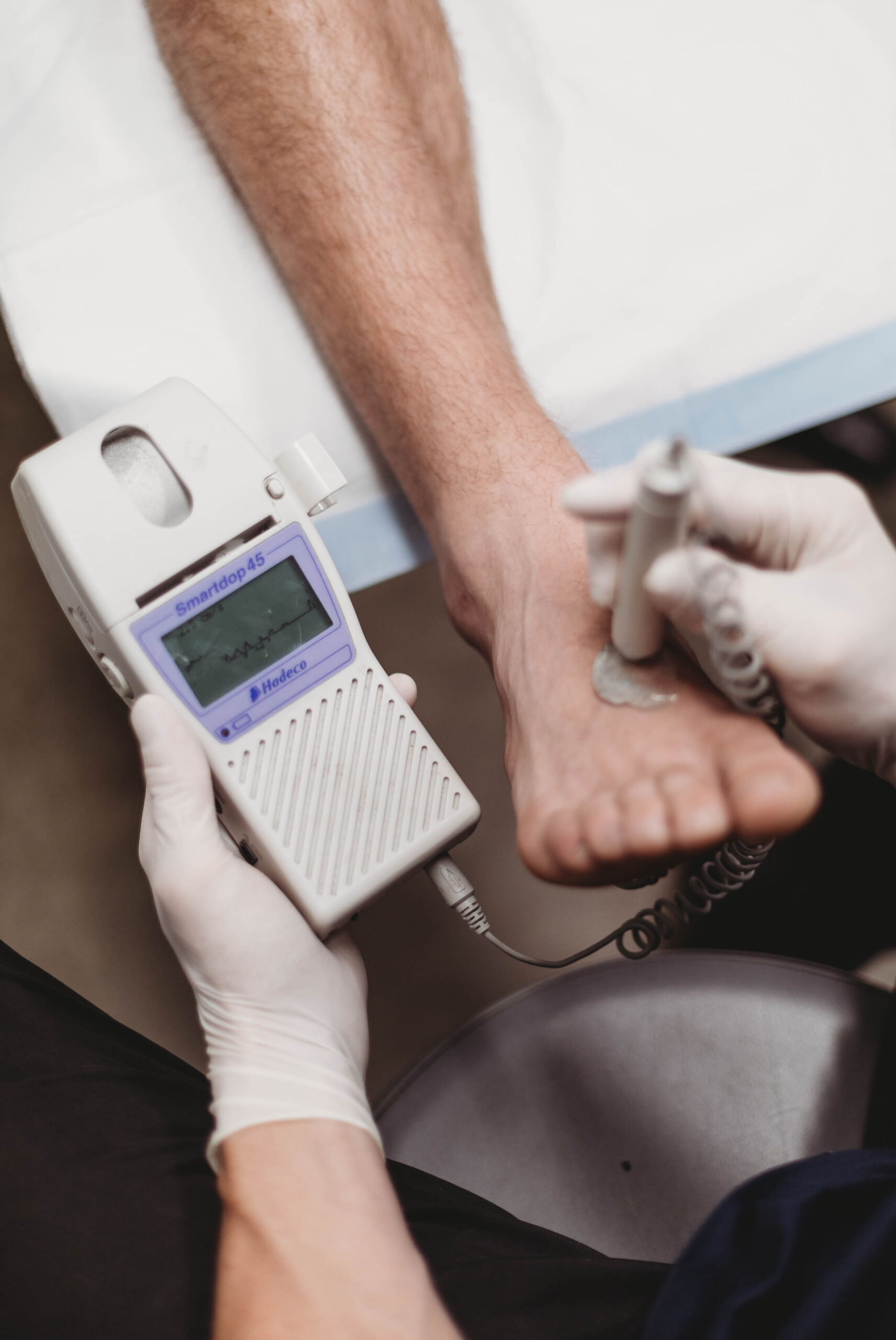 Diabetes podiatry assessment with doppler