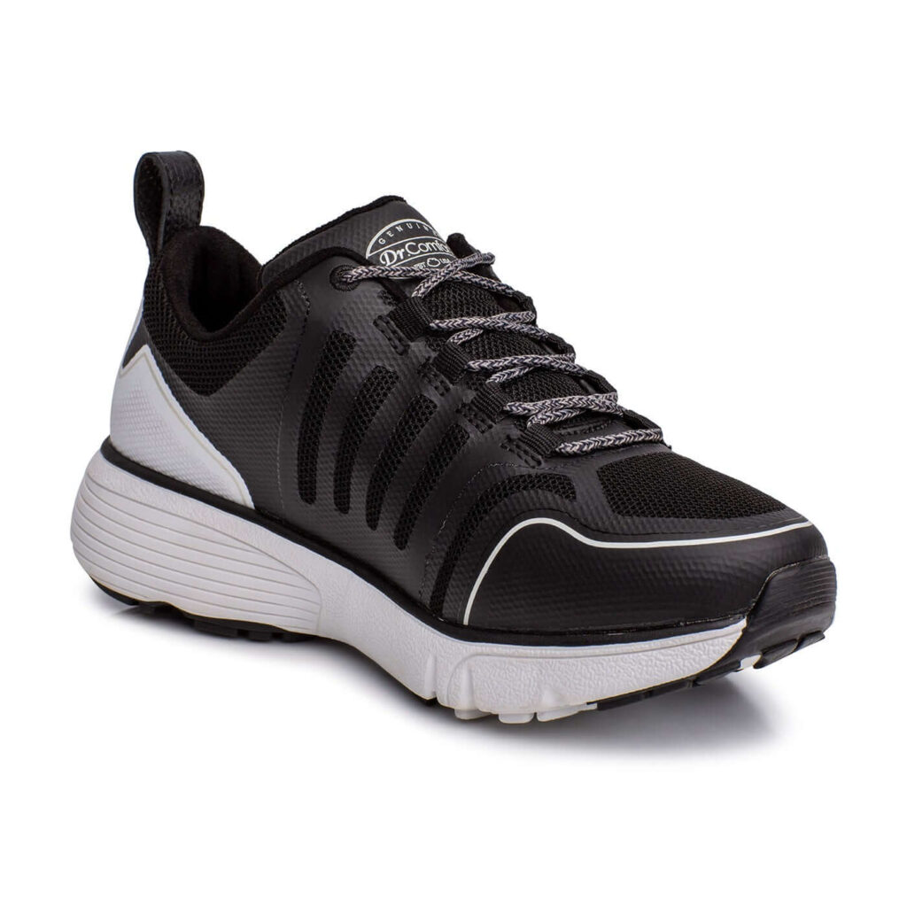 dr comfort grace blk grey womens shoe 3 4